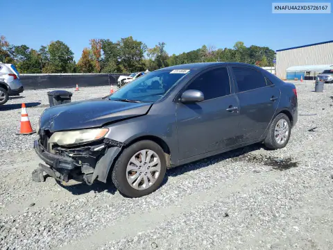 KNAFU4A2XD5726167 — 2013 Kia Forte, Передняя часть, фото до ремонта