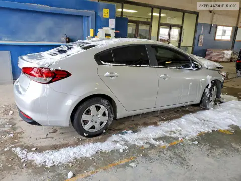 3KPFL4A73HE151020 — 2017 Kia Forte, фото 3 с аукциона Copart, Передняя часть