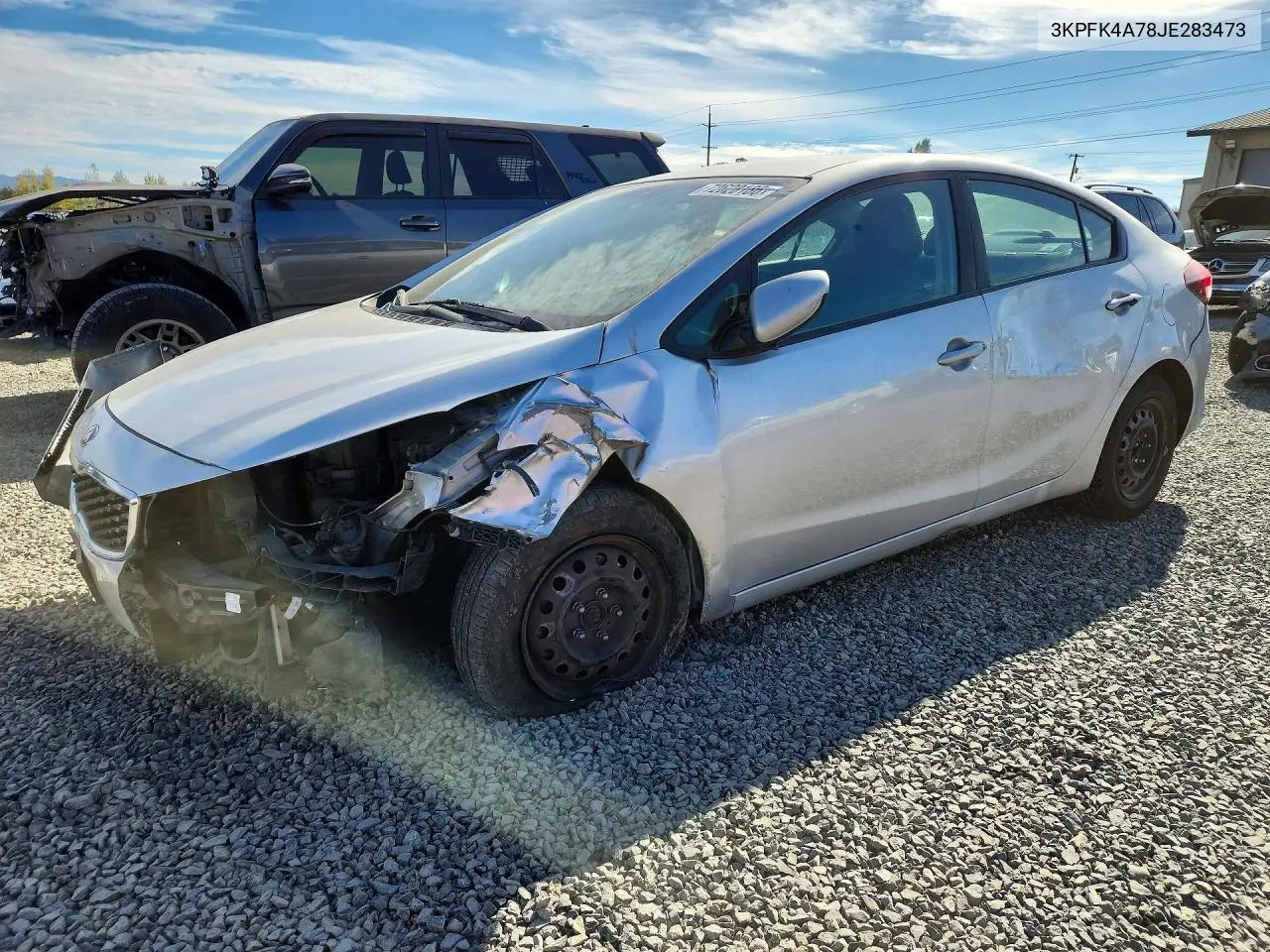 3KPFK4A78JE283473 Kia Forte 2018 — повреждение Передняя часть, фото до ремонта
