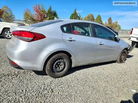 3KPFK4A78JE283473 — 2018 Kia Forte, фото 3 с аукциона Copart, Передняя часть