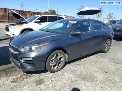 3KPF24AD5KE138933 — 2019 Kia Forte, Задняя часть, фото до ремонта