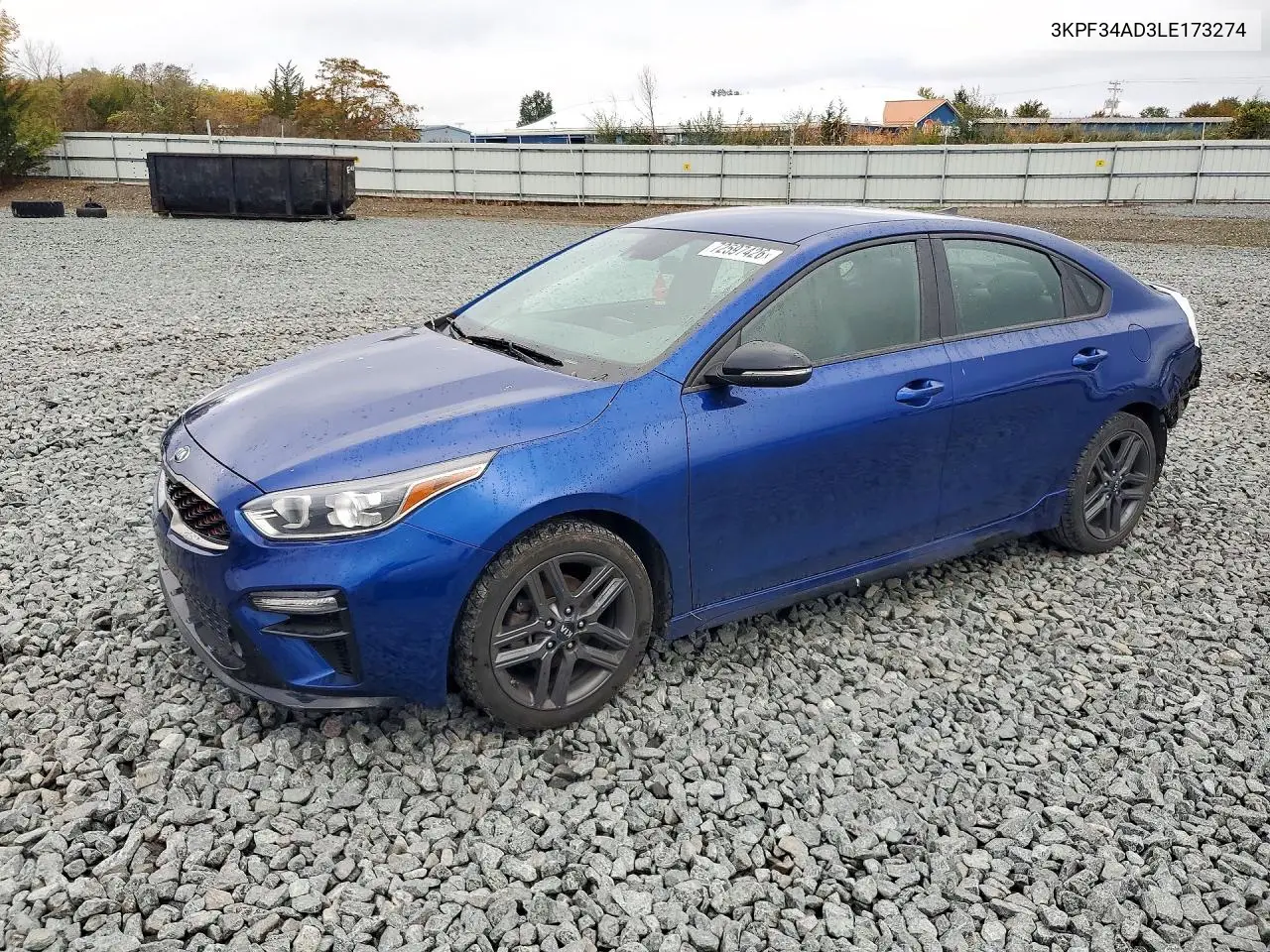 2020 Kia Forte Gt Line VIN 3KPF34AD3LE173274 фото 1