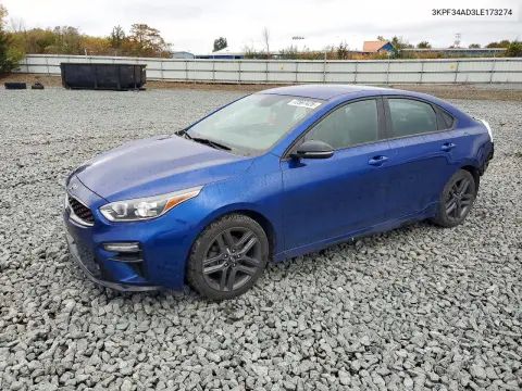 3KPF34AD3LE173274 — 2020 Kia Forte, Задняя часть, фото до ремонта