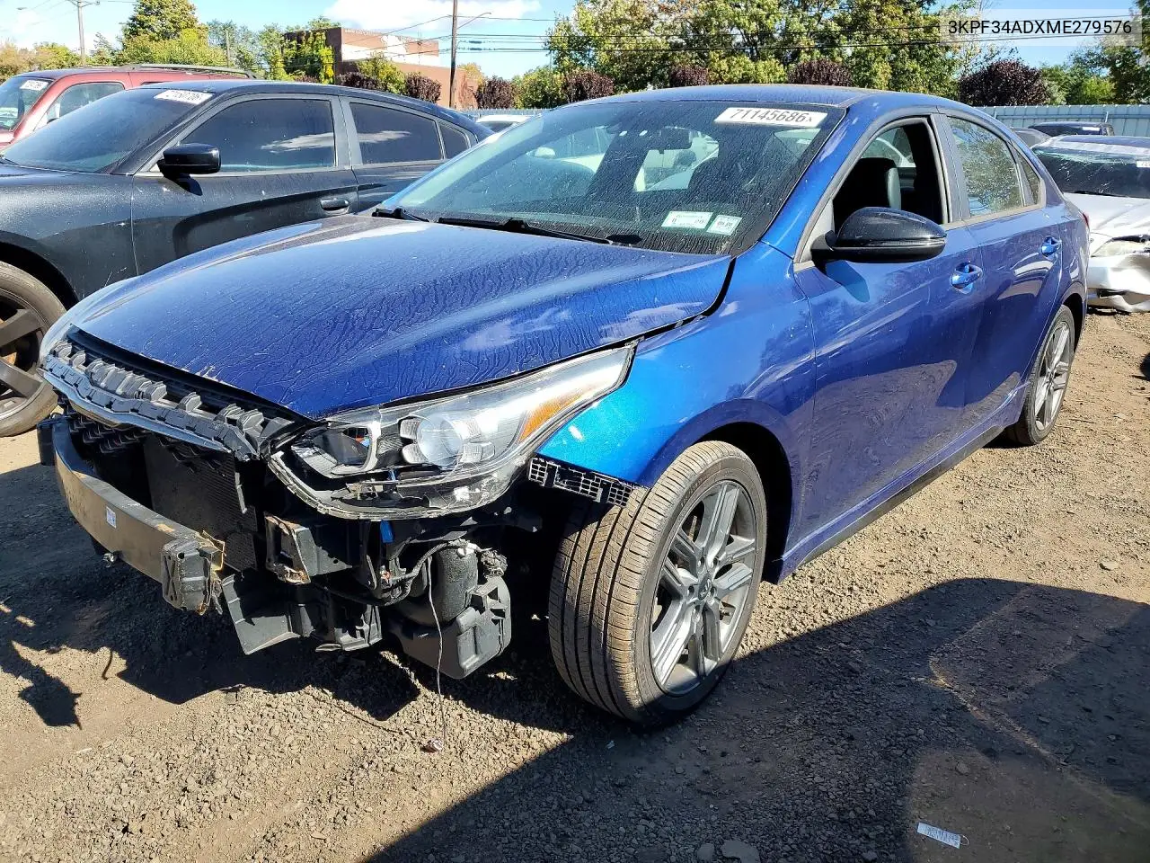 2021 Kia Forte Gt Line VIN 3KPF34ADXME279576 фото 1