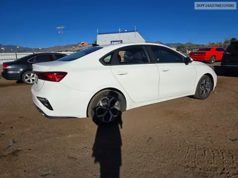 2021 Kia Forte Lxs VIN 3KPF24AD7ME329580 фото 3