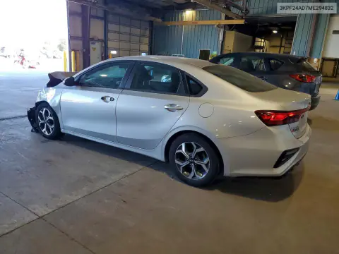 2021 Kia Forte Lxs VIN 3KPF24AD7ME294832 фото 2