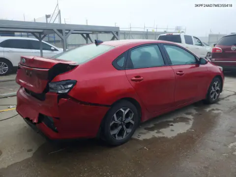 2021 Kia Forte Lxs VIN 3KPF24AD7ME355418 фото 3