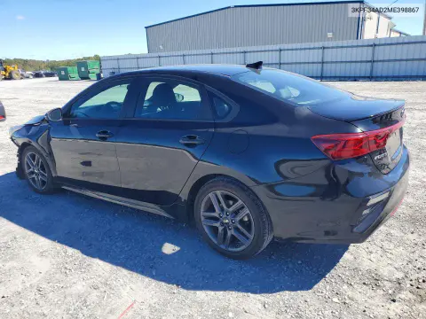 2021 Kia Forte Gt Line VIN 3KPF34AD2ME398867 фото 2