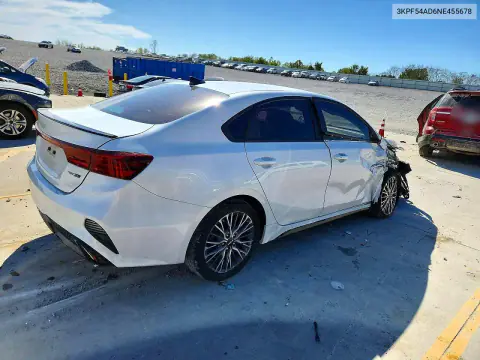 2022 Kia Forte Gt Line VIN 3KPF54AD6NE455678 фото 3