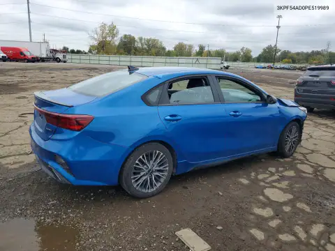 3KPF54AD0PE519989 — 2023 Kia Forte, фото 3 с аукциона Copart, Передняя часть