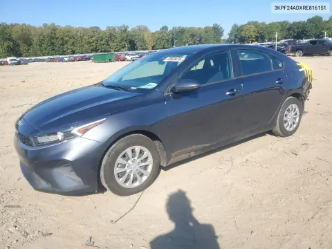 3KPF24ADXRE816151 — 2024 Kia Forte, Задняя часть, фото до ремонта