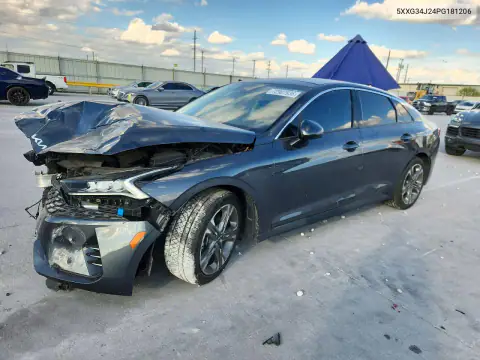 5XXG34J24PG181206 — 2023 Kia K5, Передняя часть, фото до ремонта
