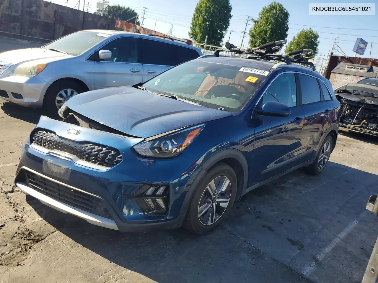 KNDCB3LC6L5451021 Kia NIRO 2020 — повреждение Передняя часть, фото до ремонта