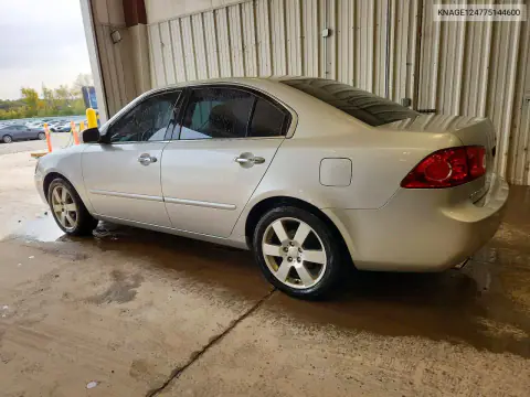 2007 Kia Optima Lx VIN KNAGE124775144600 фото 2