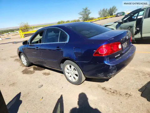 2008 Kia Optima Lx VIN KNAGE124785242365 фото 2
