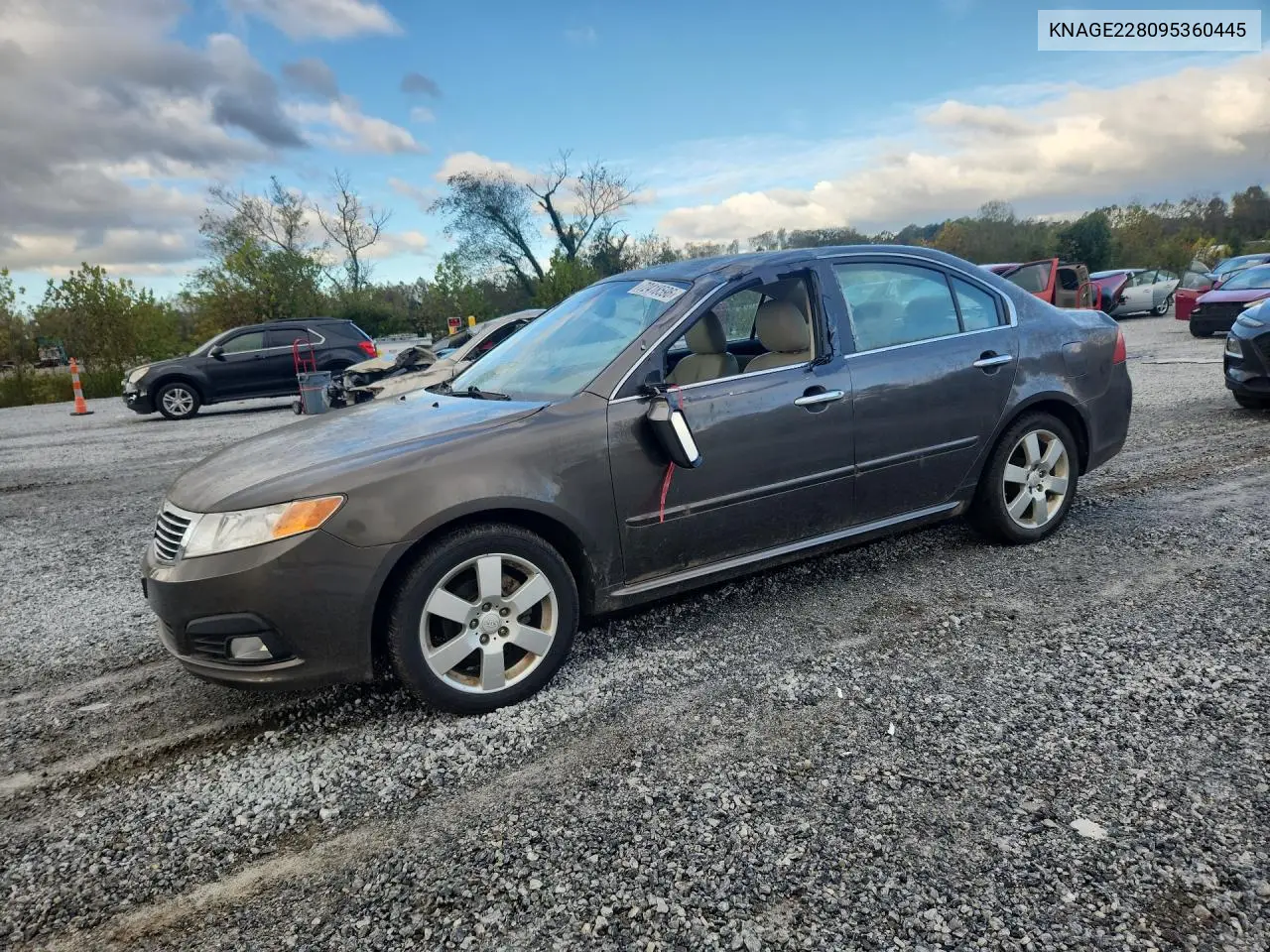 2009 Kia Optima Lx VIN KNAGE228095360445 фото 1