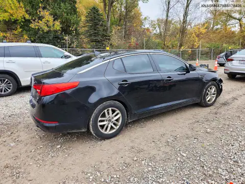 KNAGM4A7XB5178426 — 2011 Kia Optima, фото 3 с аукциона Copart, Передняя часть