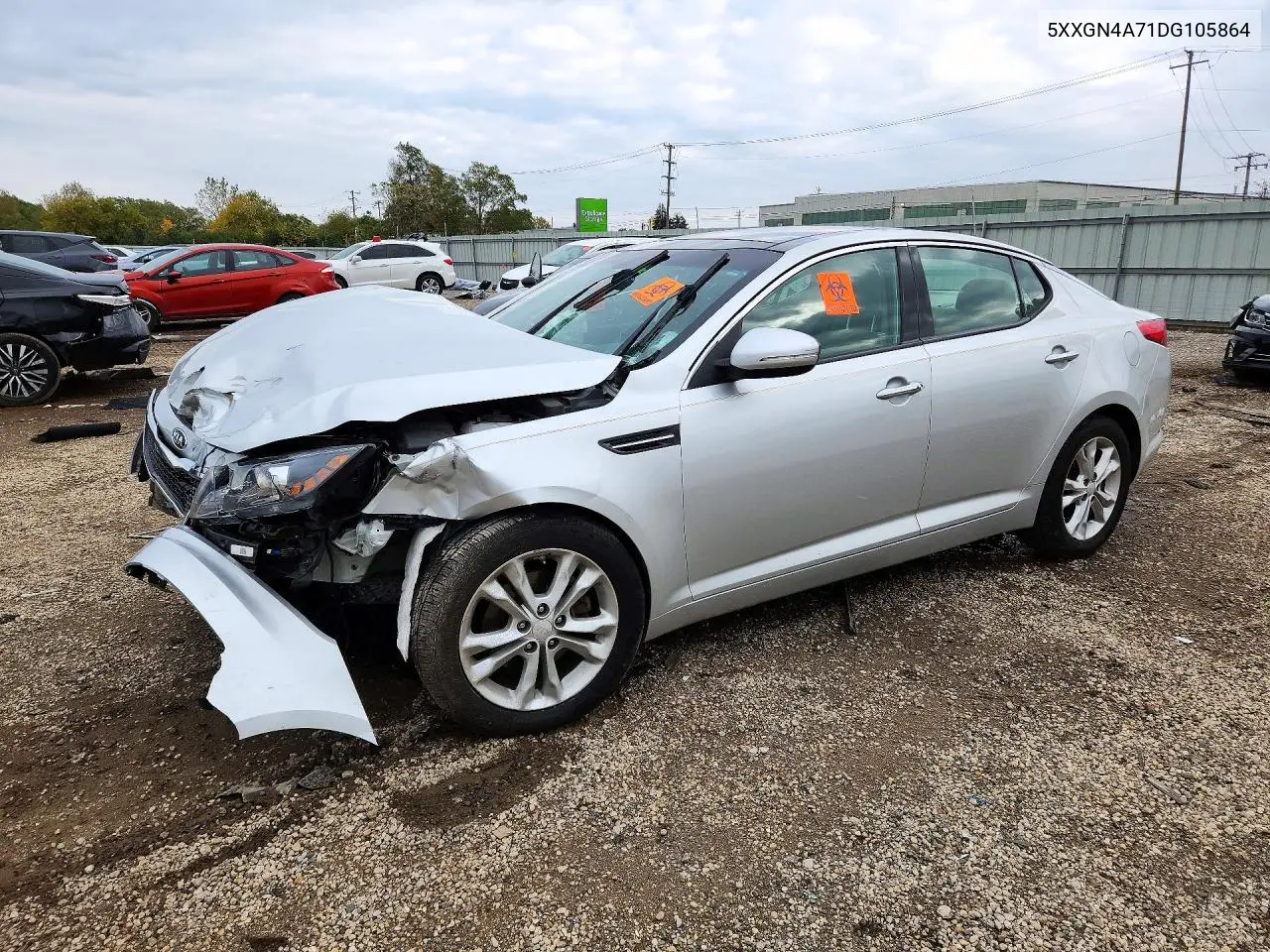 5XXGN4A71DG105864 Kia Optima 2013 — повреждение Передняя часть, фото до ремонта