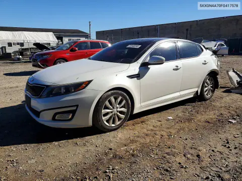 5XXGN4A70FG417578 — 2015 Kia Optima, Задняя часть, фото до ремонта