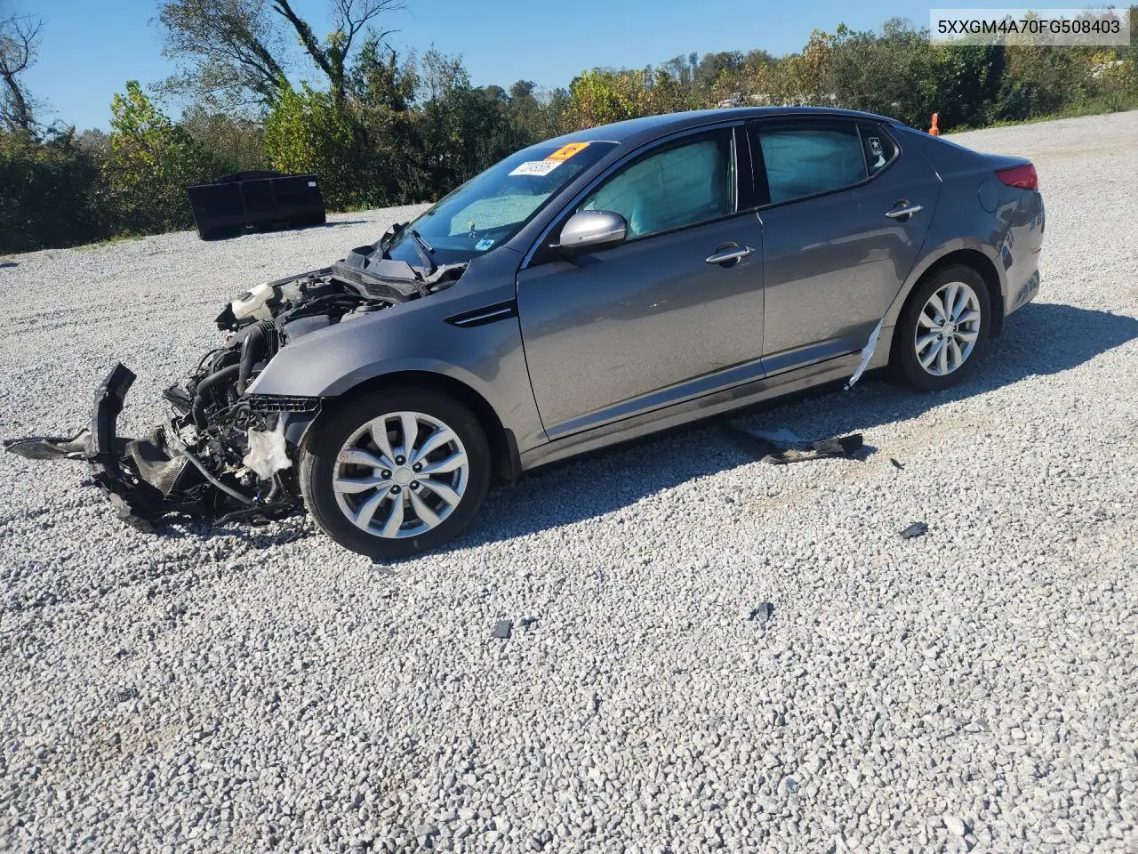 2015 Kia Optima Lx VIN 5XXGM4A70FG508403 фото 1