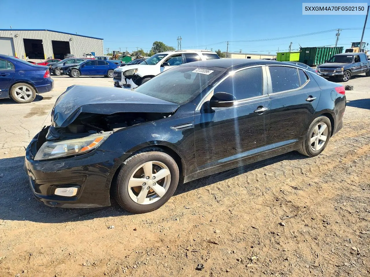 2015 Kia Optima Lx VIN 5XXGM4A70FG502150 фото 1
