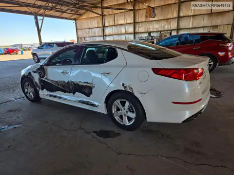 KNAGM4A74F5649458 — 2015 Kia Optima, фото 2 с аукциона Copart, Боковая часть