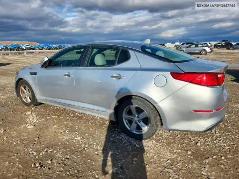 5XXGM4A75FG447744 — 2015 Kia Optima, фото 2 с аукциона Copart, Мелкие вмятины и царапины