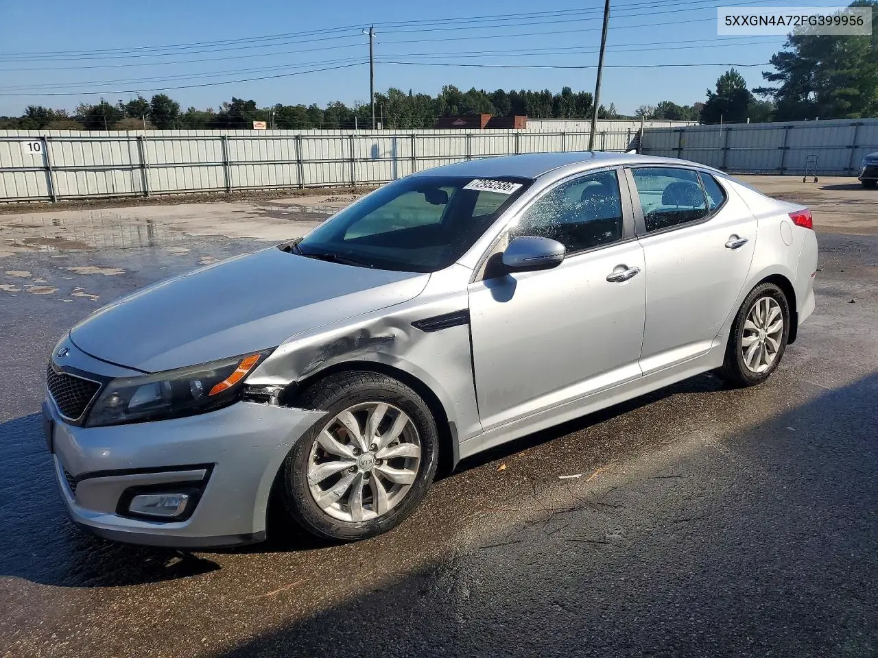 5XXGN4A72FG399956 Kia Optima 2015 — повреждение Передняя часть, фото до ремонта