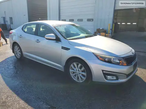5XXGN4A72FG399956 — 2015 Kia Optima, фото 4 с аукциона Copart, Передняя часть