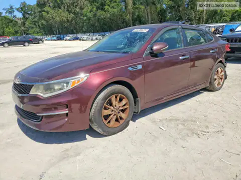 5XXGT4L36GG105346 — 2016 Kia Optima, Задняя часть, фото до ремонта