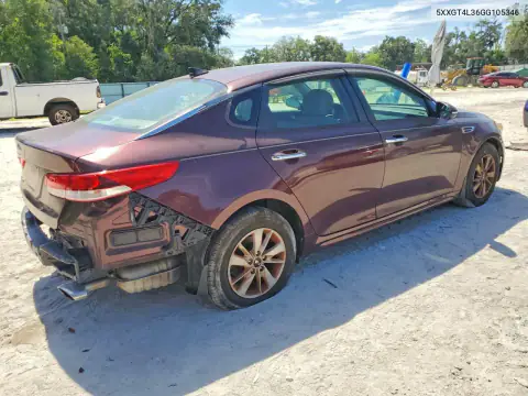 5XXGT4L36GG105346 — 2016 Kia Optima, фото 3 с аукциона Copart 15.10.2026, Задняя часть