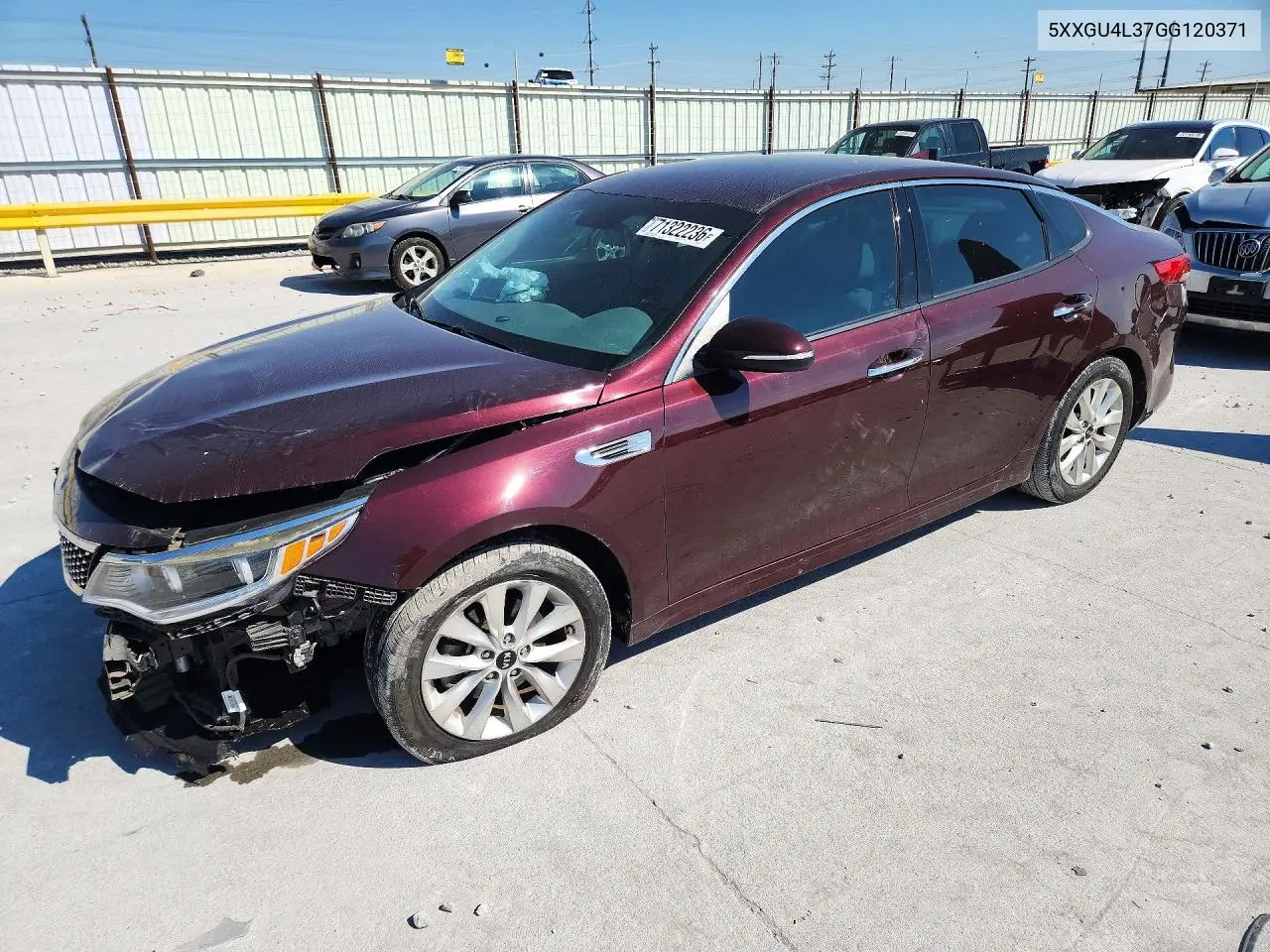 2016 Kia Optima Ex VIN 5XXGU4L37GG120371 фото 1
