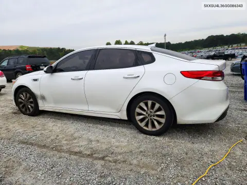 2016 Kia Optima Ex VIN 5XXGU4L36GG086343 фото 2