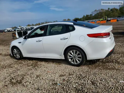 5XXGU4L31GG022016 — 2016 Kia Optima, фото 2 с аукциона Copart, Мелкие вмятины и царапины