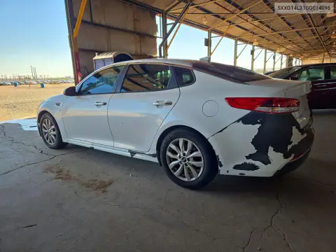 5XXGT4L31GG014095 — 2016 Kia Optima, фото 2 с аукциона Copart, Передняя часть