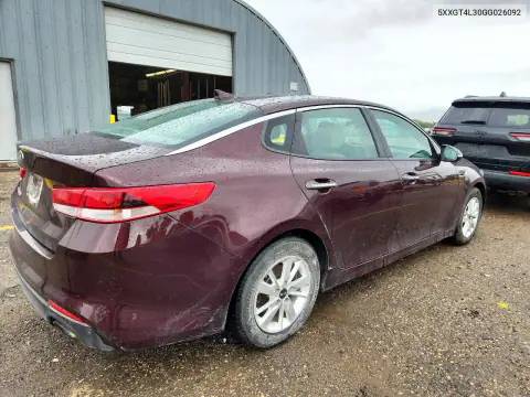 5XXGT4L30GG026092 — 2016 Kia Optima, фото 3 с аукциона Copart 19.10.2026, Естественный износ