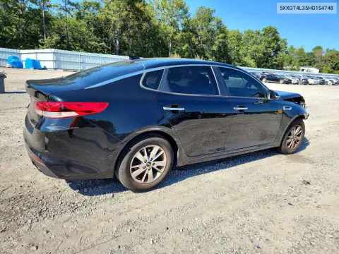 5XXGT4L35HG154748 — 2017 Kia Optima, фото 3 с аукциона Copart, Передняя часть