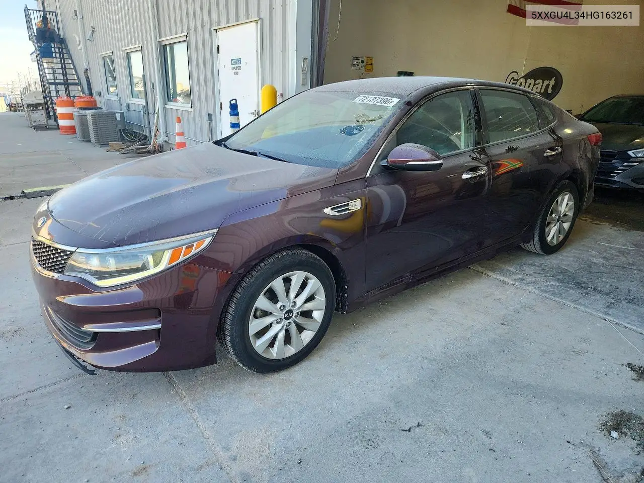 2017 Kia Optima Ex VIN 5XXGU4L34HG163261 фото 1