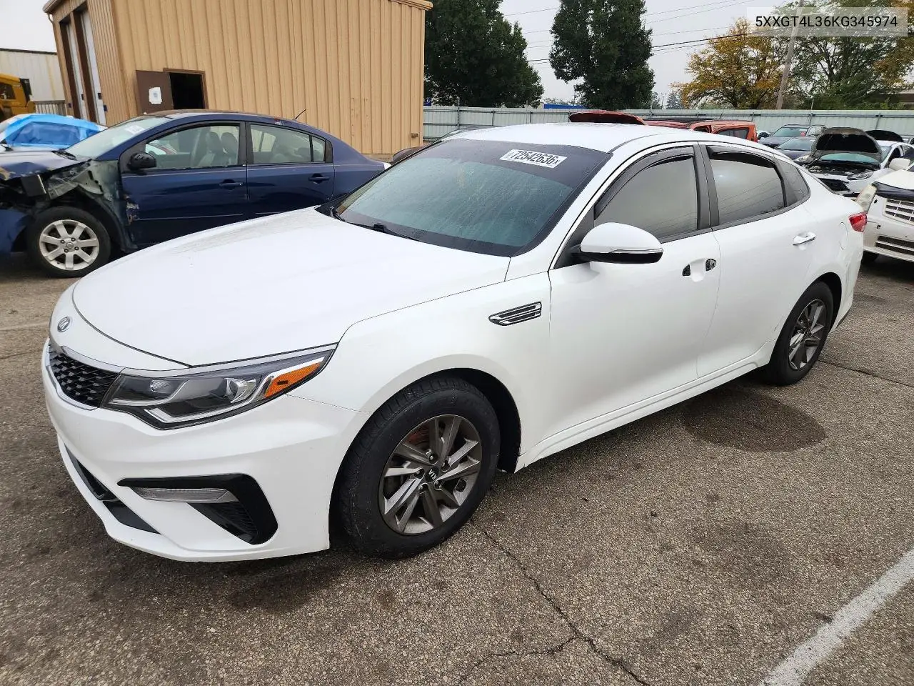 2019 Kia Optima Lx VIN 5XXGT4L36KG345974 фото 1
