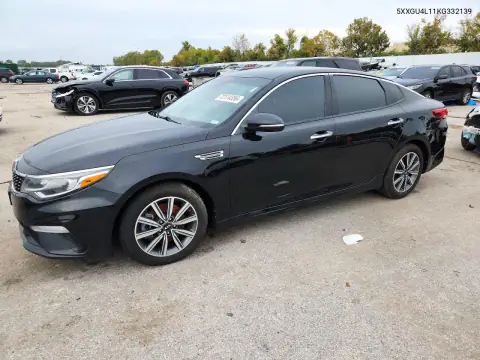 5XXGU4L11KG332139 — 2019 Kia Optima, Передняя часть, фото до ремонта