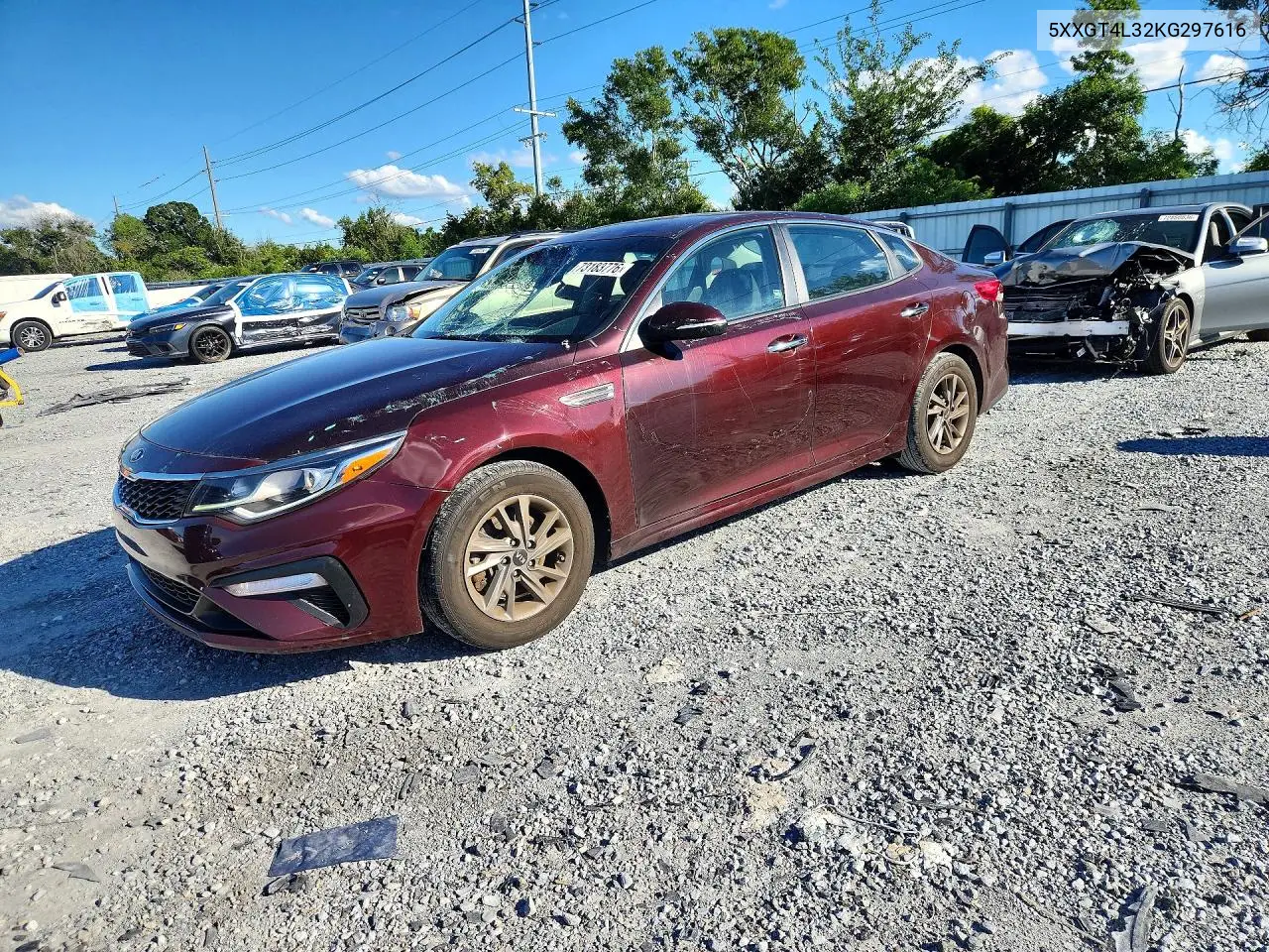 5XXGT4L32KG297616 Kia Optima 2019 — повреждение Передняя часть, фото до ремонта