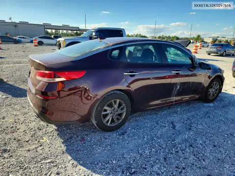 5XXGT4L32KG297616 — 2019 Kia Optima, фото 3 с аукциона Copart, Передняя часть