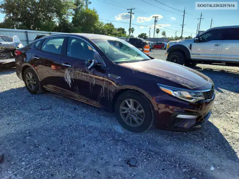 5XXGT4L32KG297616 — 2019 Kia Optima, фото 4 с аукциона Copart, Передняя часть