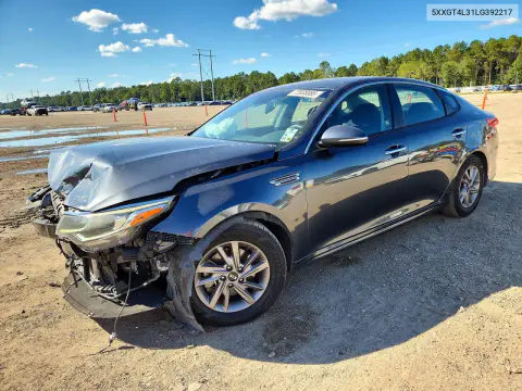 5XXGT4L31LG392217 — 2020 Kia Optima, Передняя часть, фото до ремонта