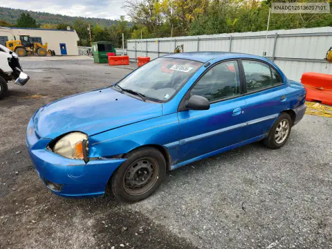 KNADC125136207101 — 2003 Kia Rio, Передняя часть, фото до ремонта