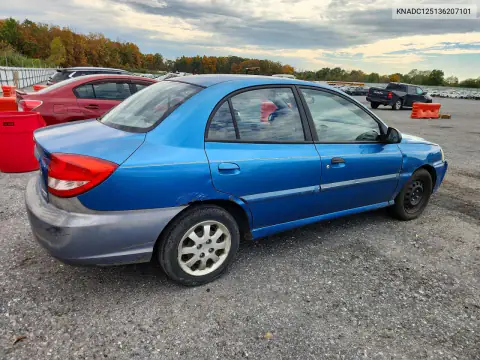 KNADC125136207101 — 2003 Kia Rio, фото 3 с аукциона Copart, Передняя часть