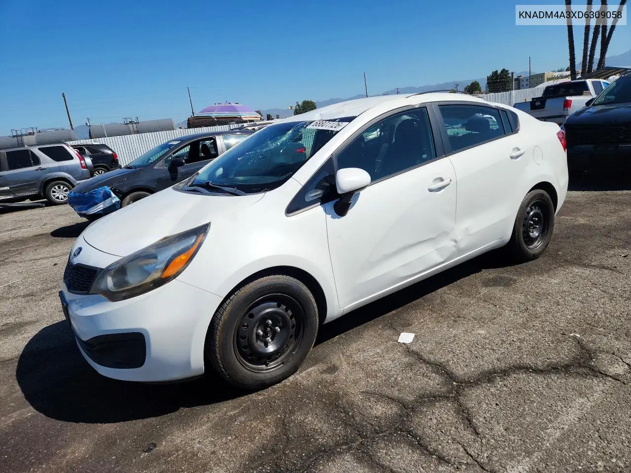 2013 Kia Rio Lx VIN KNADM4A3XD6309058 фото 1