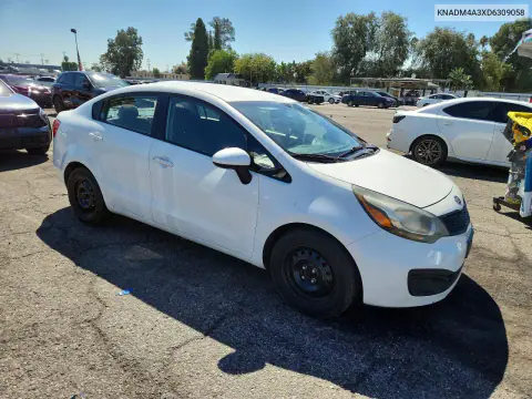 2013 Kia Rio Lx VIN KNADM4A3XD6309058 фото 4
