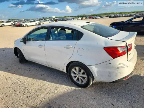 KNADN4A36E6418423 — 2014 Kia Rio, фото 2 с аукциона Copart, Задняя часть