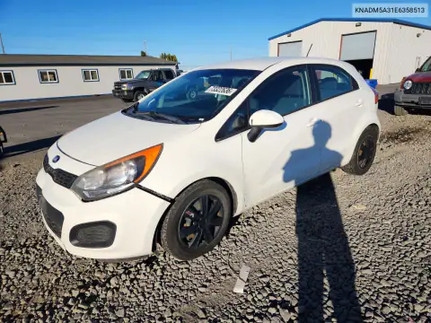 KNADM5A31E6358513 — 2014 Kia Rio, Передняя часть, фото до ремонта